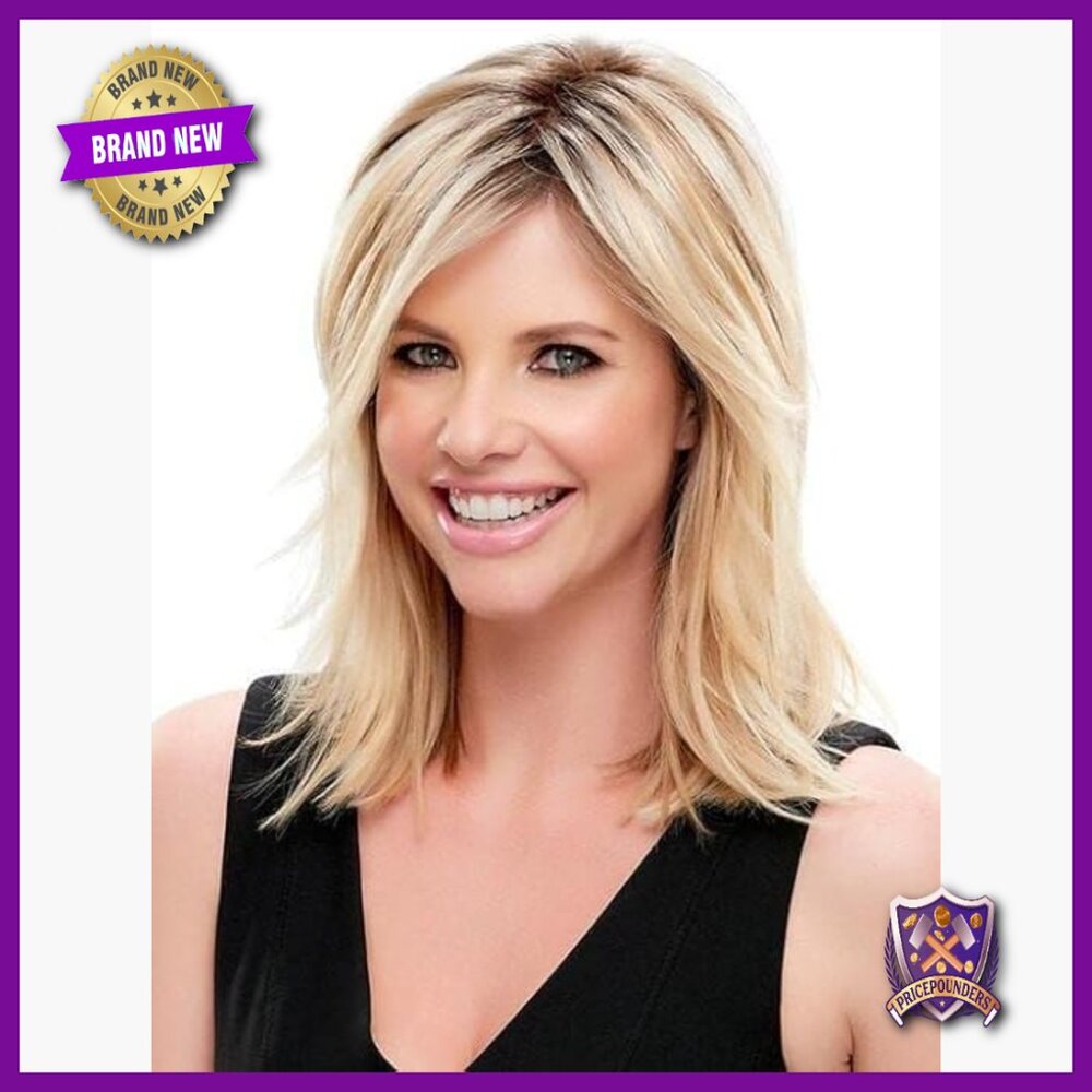 Synthetic Hair Topper 16" Long Double Monofilament Base Pressure Clips